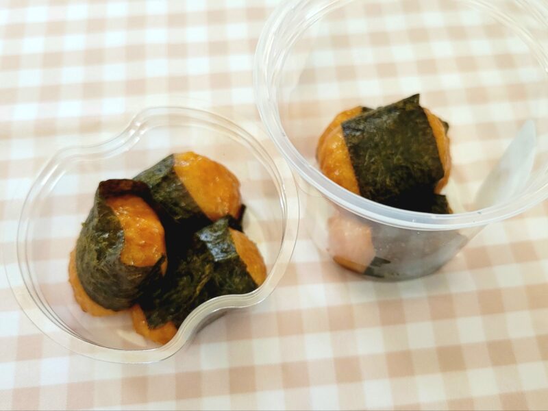 風味豊かな有明海苔のいそべ餅カップ入りの中身