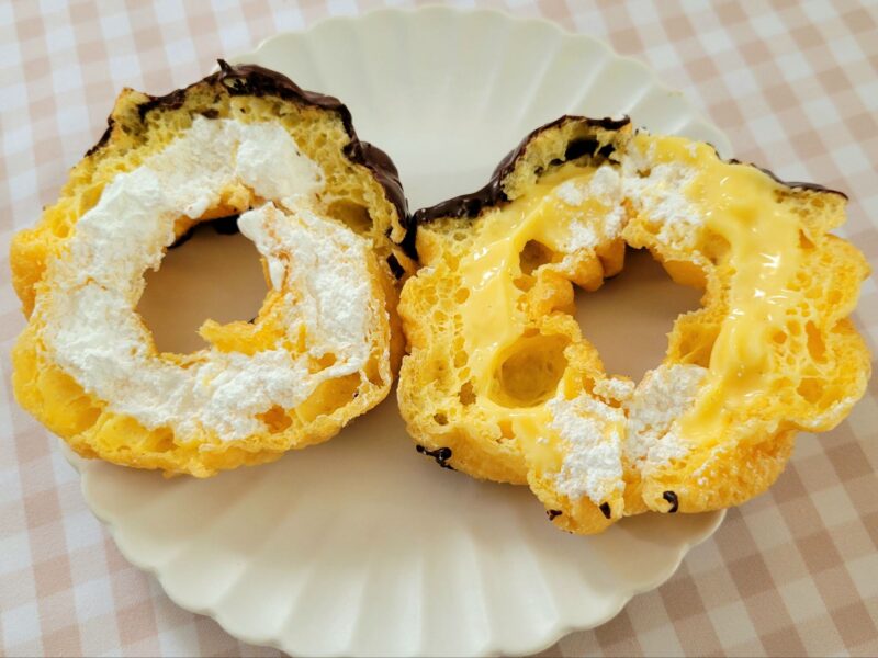 ダブルクリームフレンチの中のクリームの様子