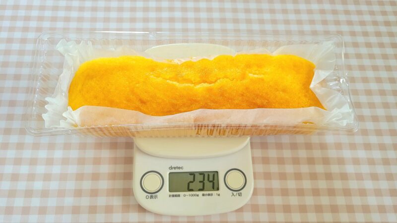 ふぞろいパウンドケーキの重量