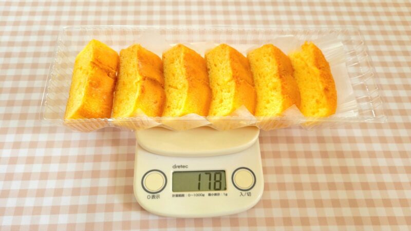 もちもちパウンドケーキの重量